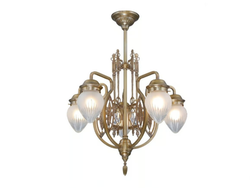 PANNON 5 - Handmade brass pendant lamp by Patinas Lighting - view 3